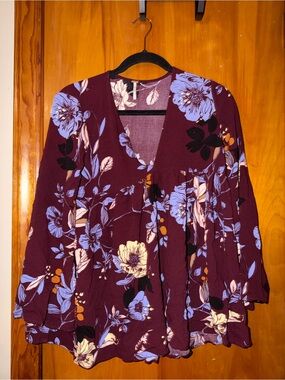Free People Floral Blouse